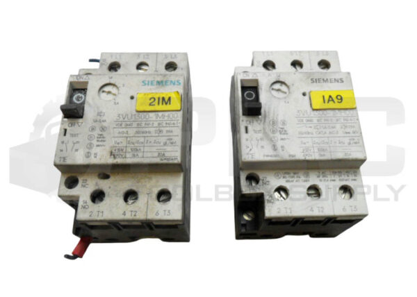 LOT OF 2 SIEMENS 3VU1300-1MH00 CIRCUIT BREAKER 32A 50/60HZ 600VAC