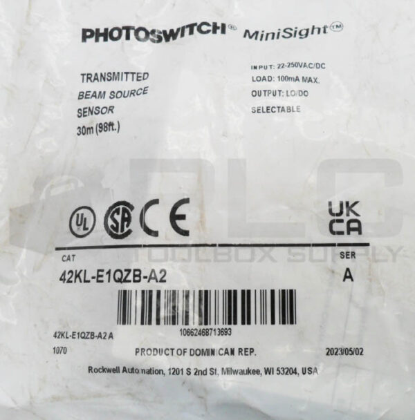 SEALED NEW ALLEN BRADLEY 42KL-E1QZB-A2 /A TRANSMITTED BEAM SOURCE SENSOR 30M - Image 4