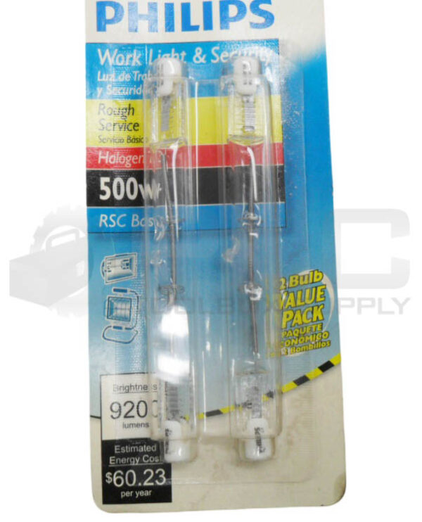 SEALED NEW PACK OF 2 PHILIPS BC500T3Q/CL/TP WORK LIGHT SECURITY BULB *READ* - Image 2