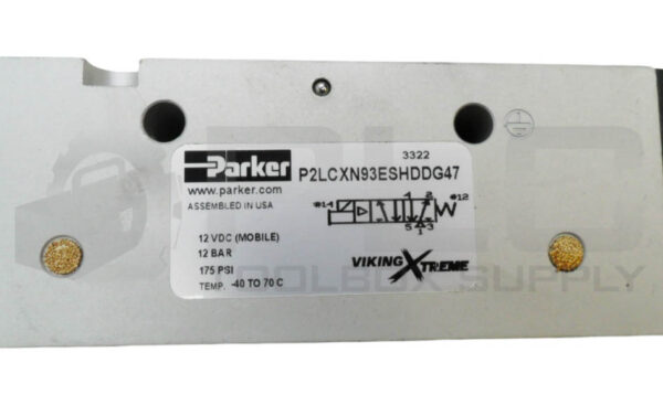 NEW PARKER P2LCXN93ESHDDG47 SOLENOID VALVE 3/8" 12VDC W/ P02824G47B COIL - Image 6