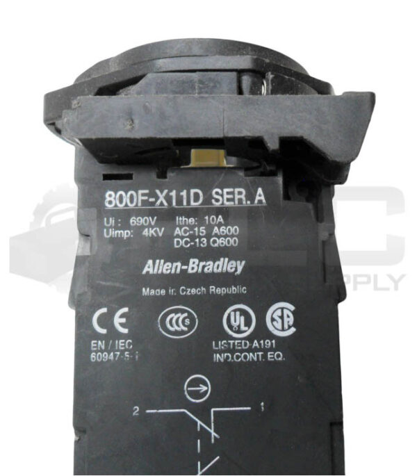 NEW ALLEN BRADLEY 800F-X11D /A CONTACT BLOCK 690V 10A - Image 4
