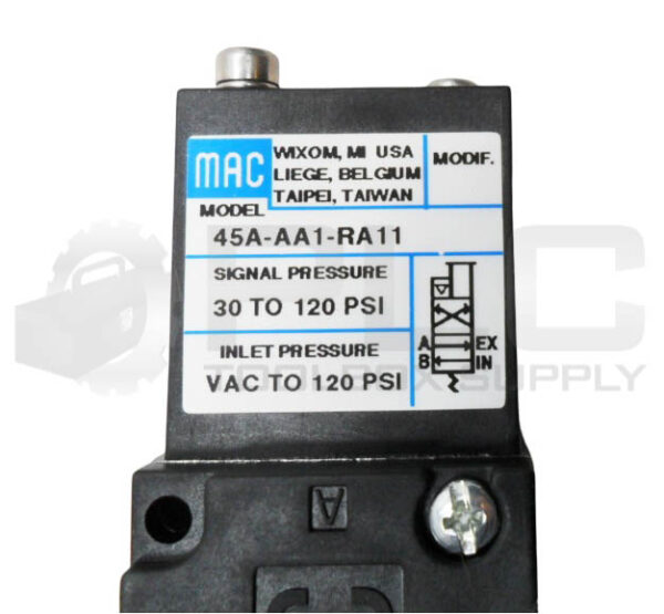 NEW MAC VALVES 45A-AA1-RA11 4 WAY POPPET VALVE 30-120PSI - Image 6