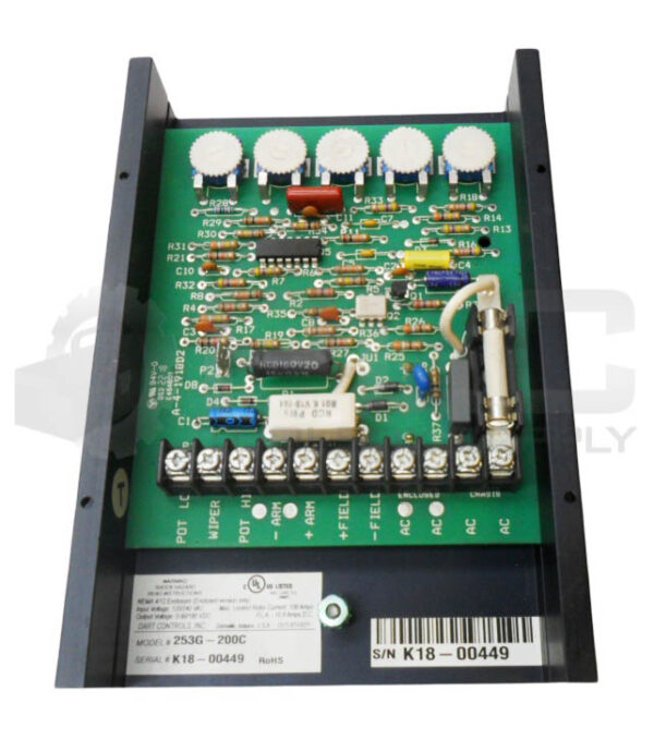 DART CONTROLS 253G-200C MOTOR SPEED CONTROLLER BOARD 120-240VAC 108A 180VDC