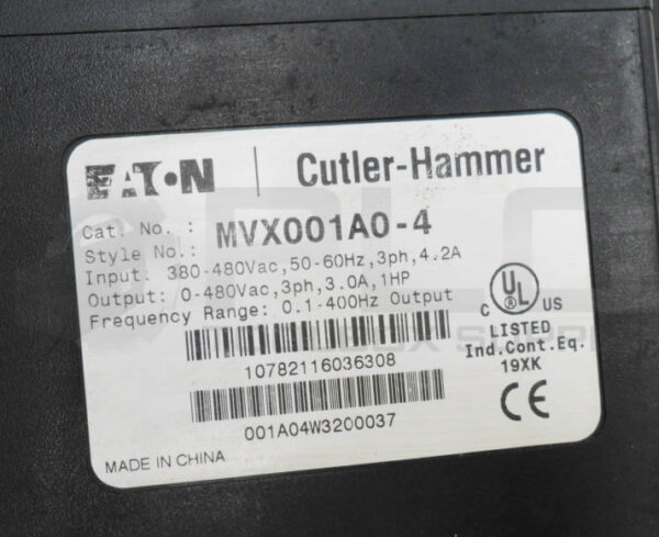 EATON CUTLER HAMMER MVX001A0-4 SENSORLESS VECTOR DRIVE 380-480VAC - Image 6