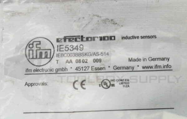 SEALED NEW IFM EFECTOR IEBC003BBSKG/AS-514 INDUCTIVE SENSOR IE5349 - Image 3
