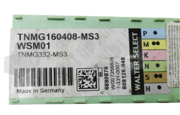 SEALED NEW PACK OF 10 WALTER TNMG160408-MS3 CARBIDE INSERT - Image 3