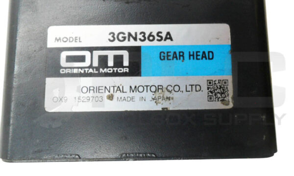 ORIENTAL MOTOR 3GN36SA GEAR HEAD - Image 4