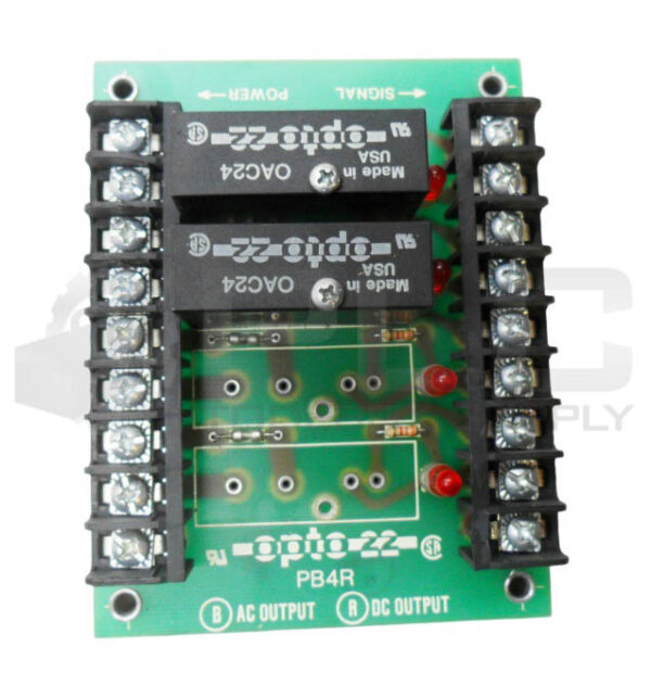 OPTO 22 PB4R MOUNTING BOARD W/ (2) OAC24 OUTPUT MODULE - Image 2