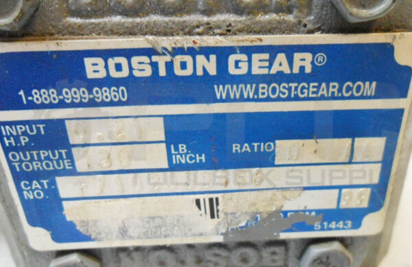 NEW BOSTON GEAR F71020SB466 GEAR REDUCER 0.21HP *READ* - Image 5