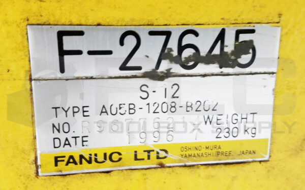 FANUC S-12 A05B-1208-B202 ROBOT & SYSTEM RJ-2 A05B-2355-B001 CONTROLLER CABINET - Image 18