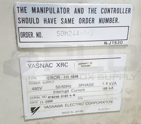 YASKAWA MOTOMAN SUPER SV3X YR-SV3-J12 ROBOT & ERCR-SV3-RB00 CONTROLLER CABINET - Image 20