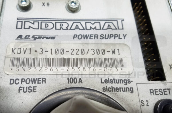 INDRAMAT KDV1.3-100-220/300-W1 AC SERVO POWER SUPPLY - Image 6