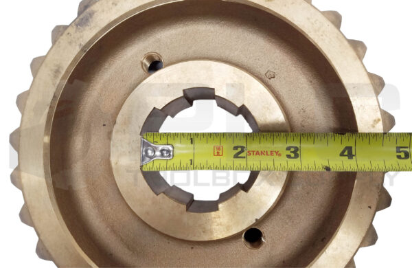 NEW WORM GEAR OD: 8", ID: 2.25", W: 2", 3O TEETH BRASS - Image 3