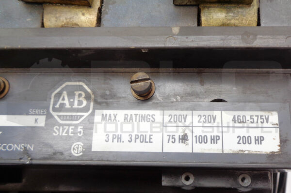 ALLEN BRADLEY 709-FOD103 Ser. K STARTER 709-F0D103 W/ 592-BOV16 /A 592-B0V16 - Image 6