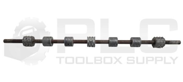 ASHLAND 43.5" SKATE WHEEL CONVEYOR AXEL, ~25MM SHAFT DIAMETER