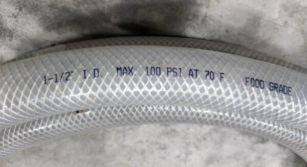 FOOD GRADE HOSE ~30', 1-1/2" ID, 100PSI AT 70F - Image 4