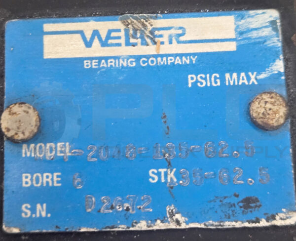 NEW WELKER W0Y-2048-135-62.5 PNEUMATIC CYLINDER BORE: 6 - Image 4