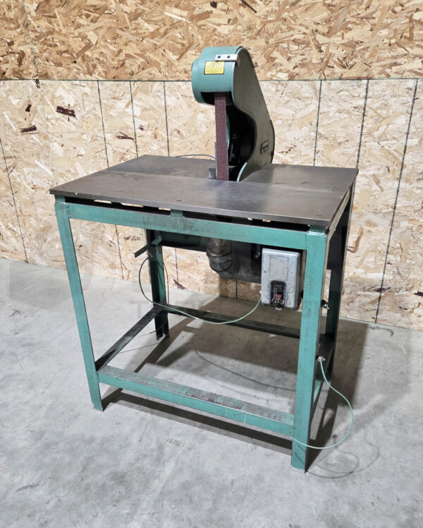 BURR KING 760 BELT SANDER W/ BALDOR M3555 MOTOR 3PH 2HP 3450RPM; 37"X30"X54"