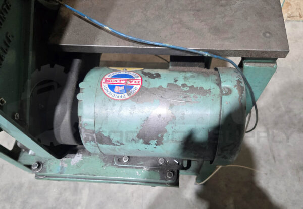 BURR KING 760 BELT SANDER W/ BALDOR M3555 MOTOR 3PH 2HP 3450RPM; 37"X30"X54" - Image 6
