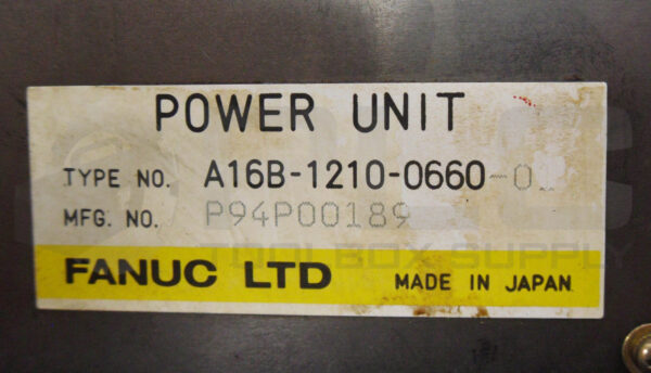 FANUC A16B-1210-0660-01 POWER UNIT MODULE, A16B1210066001 - Image 5