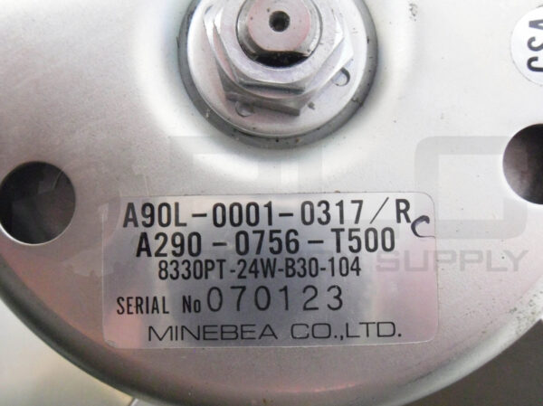MINEBEA A90L-001-0317/R SPINDLE MOTOR FAN, A290-0756-T500, 8330PT-24W-B30-104 - Image 4