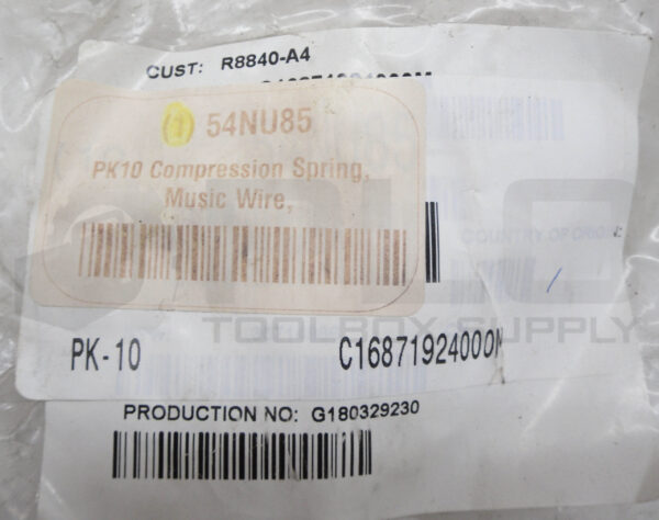 NEW C16871924000M COMPRESSION SPRING 4", PK-10 - Image 5
