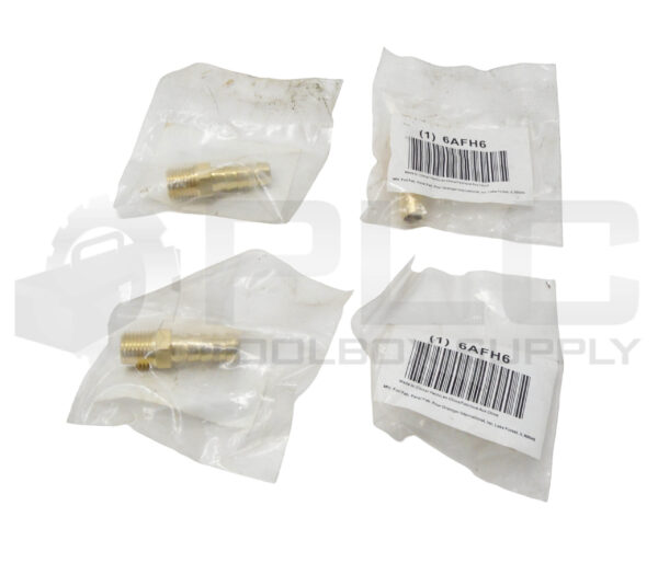 LOT OF 4 NEW SEALED GRAINGER 6AFP6 BRASS HOSE BARB 3/8", 1/4" NPT