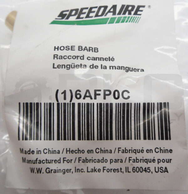 LOT OF 11 NEW SEALED SPEEDAIRE 6AFP0C HOSE BARB 1/4" - Image 4