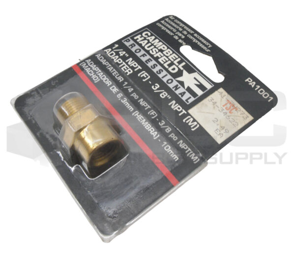 LOT OF 2 NEW SEALED CAMPBELL HAUSFELD PA1001 1/4" FNPT - 3/8" MNPT ADAPTER - Image 2