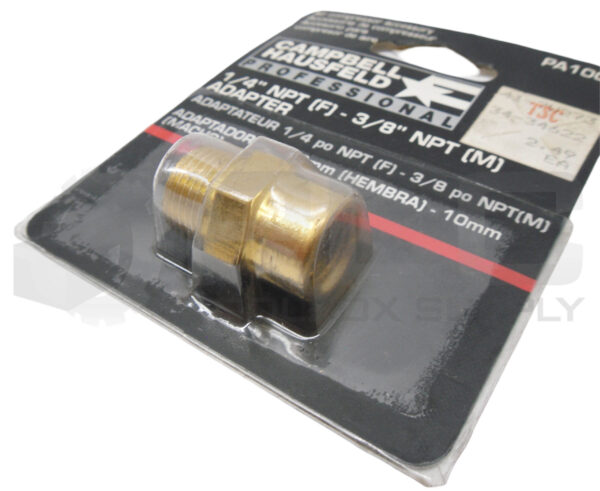 LOT OF 2 NEW SEALED CAMPBELL HAUSFELD PA1001 1/4" FNPT - 3/8" MNPT ADAPTER - Image 4