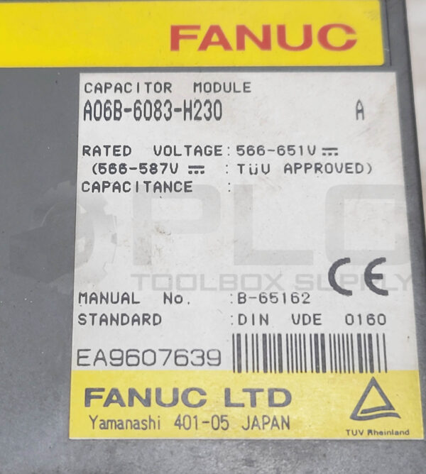 FANUC A06B-6083-H230 /A CAPACITOR MODULE 566-651V - Image 5