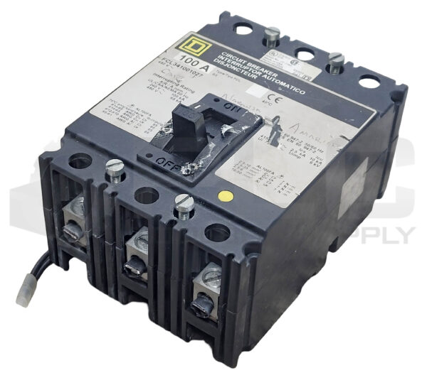 SQUARE D FCL341001027 CIRCUIT BREAKER 100A 480V 60HZ