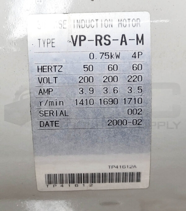 MITSUBISHI VP-RS-A 310M ROTARY VACUUM PUMP 50/60HZ 1L W/ VP-RS-A-M MOTOR - Image 7