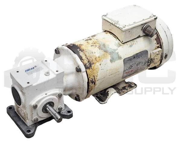 RELIANCE ELECTRIC T56S1705A-KF MOTOR 3/4HP W/ TIGEAR 15QN40L56 GEAR REDUCER