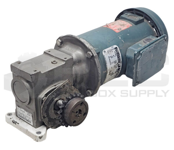 RELIANCE ELECTRIC T56S1004A-KB MOTOR 1/2HP W/ TIGEAR 15QZ15L56 GEAR REDUCER