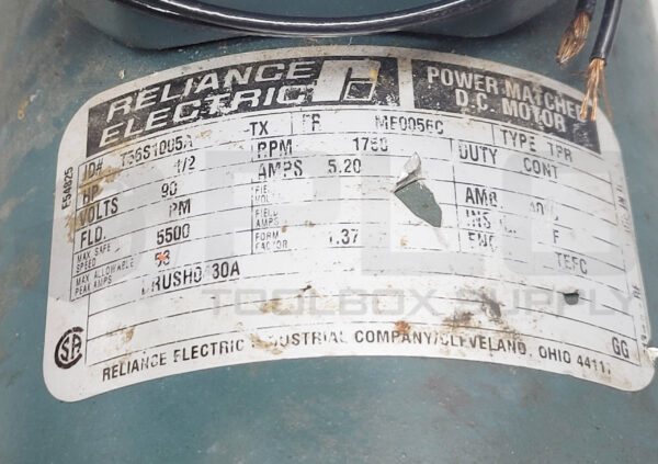 RELIANCE ELECTRIC T56S1005A-TX MOTOR W/ DODGE TIGEAR 7916110-CB R9474C GEARBOX - Image 10