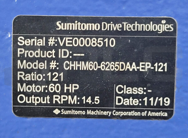 NEW SUMITOMO CHHM60-6265DAA-EP-121 GEARMOTOR 121:1 W/ SM-CYCLO TK-F MOTOR - Image 9