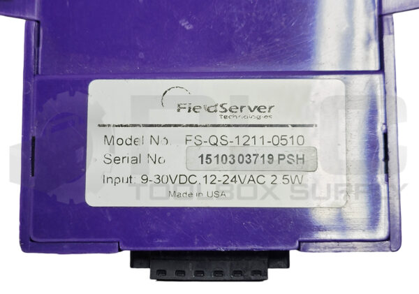 FIELDSERVER FS-QS-1211-0510 QUICKSERVER UNIT LONWORKS 9-30VDC 12-24VAC - Image 5