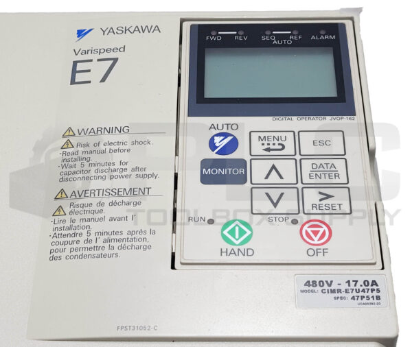 NEW YASKAWA CIMR-E7U47P5 VARISPEED E7 AC DRIVE SPEC 47P51B 380-480//0-480V - Image 6