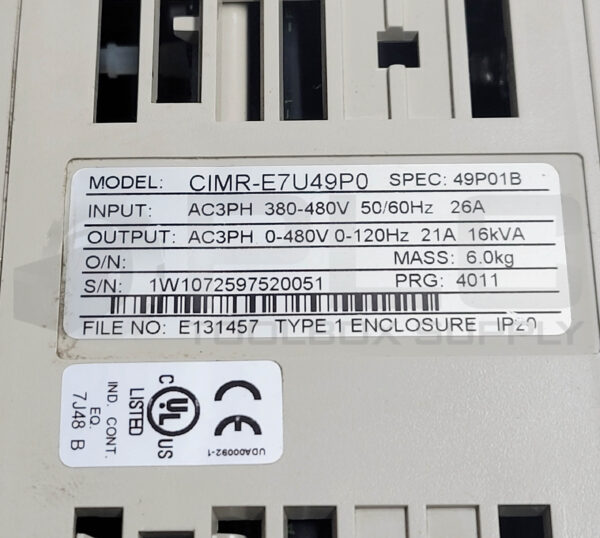NEW YASKAWA CIMR-E7U49P0 VARISPEED E7 AC DRIVE SPEC 49P01B *READ* - Image 8