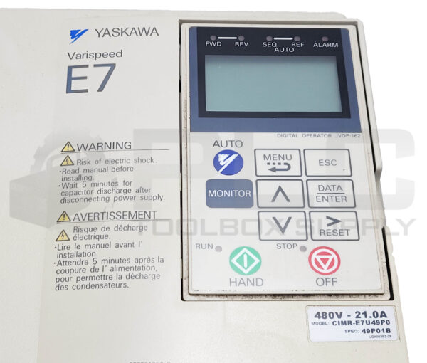 NEW YASKAWA CIMR-E7U49P0 VARISPEED E7 AC DRIVE SPEC 49P01B - Image 6