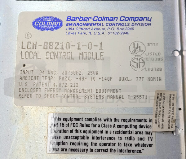 BARBER-COLMAN LCM-88210-1-0-1 NETWORK 8000 LOCAL CONTROL MODULE 24VAC 60/50HZ - Image 5