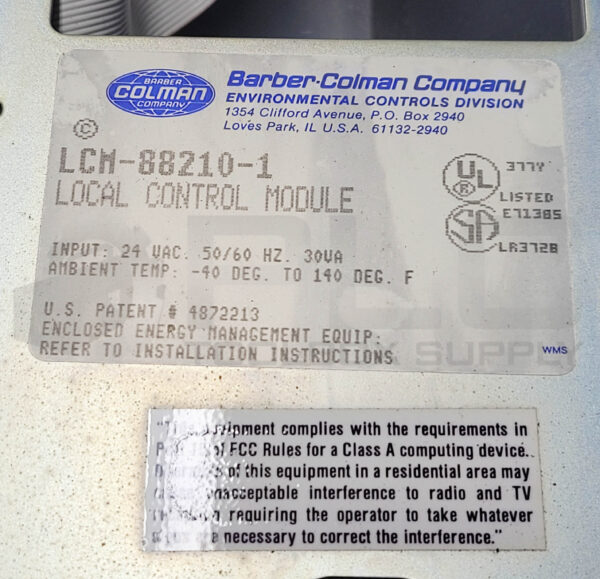 BARBER-COLMAN LCM-88210-1 NETWORK 8000 LOCAL CONTROL MODULE 24VAC 60/50HZ 30VA - Image 5