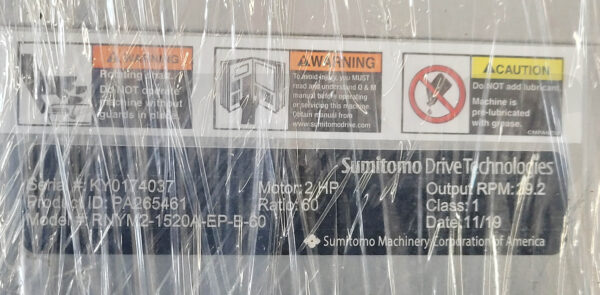 NEW SUMITOMO TC-FXPA/FB-2E  MOTOR / RNYM2-1520A-EP-B-60 GEARBOX - Image 5