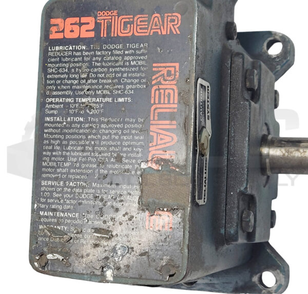 DODGE TIGEAR 262 GEARBOX 1-1/8" SHAFT (IN/OUT) 4"x5-7/8" MOTOR MOUNT NO DATA TAG - Image 8