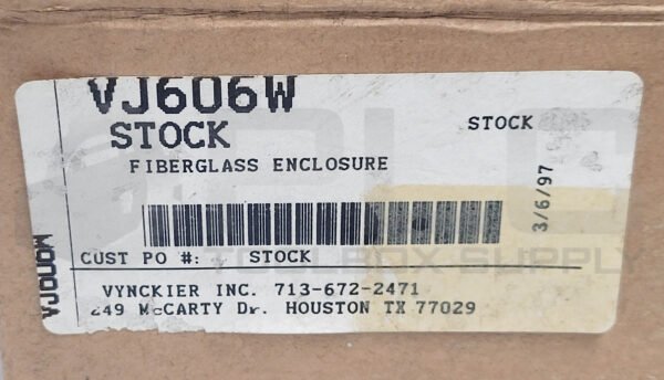 NEW VYNCKIER VJ606W NON-METALLIC ENCLOSURE W/ SALZER H232 DISCONNECT SWITCH - Image 9