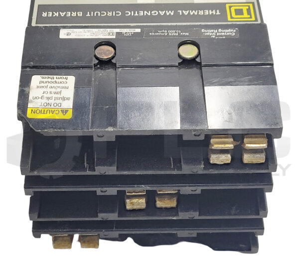 SQUARE D Q232200 CIRCUIT BREAKER 200A THERMAL MAGNETIC 240V 10KA DAMAGED PLASTIC - Image 4