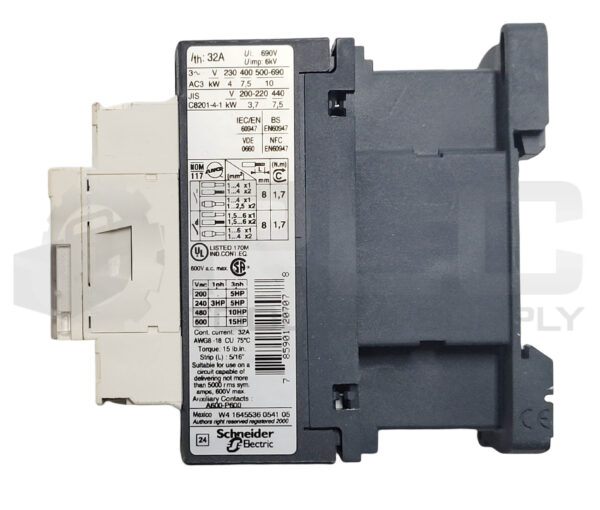 NEW TELEMECANIQUE LC1D18B7 CONTACTOR 24V 50/60HZ 7.5KW/400V 10HP/460V - Image 5