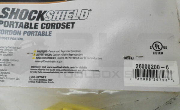 SEALED NEW SOUTHWIRE 26000200-6 PORTABLE CORDSET - Image 3