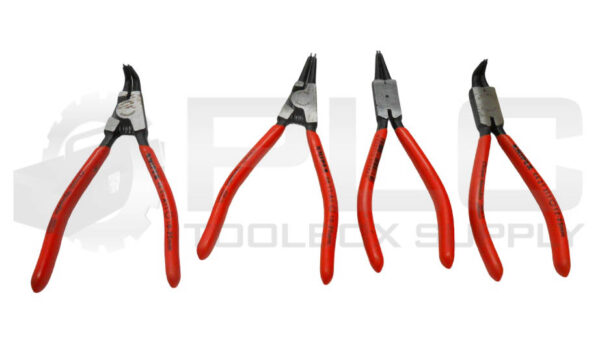 SET OF 4 KNIPEX 4411J1 SNAP RING PLIERS 4611A1 4421J11 4621A1 10-25MM 12-25MM